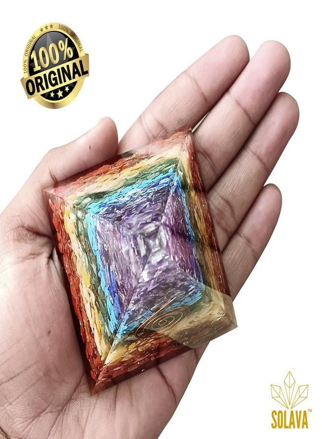SOLAVA Original 7 Chakra Pyramid-Seven Chakra Crystal Pyramid Vastu For Home Office For Money, Health, Good Luck, Vastu Correction, Prosperity, Positivity And Chakra Healing-4 Inch - Image 4