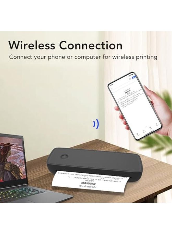 Portable Bluetooth Thermal Printer Inkless Mini for A4 A5 Paper iOS Android USB Wireless - Image 4