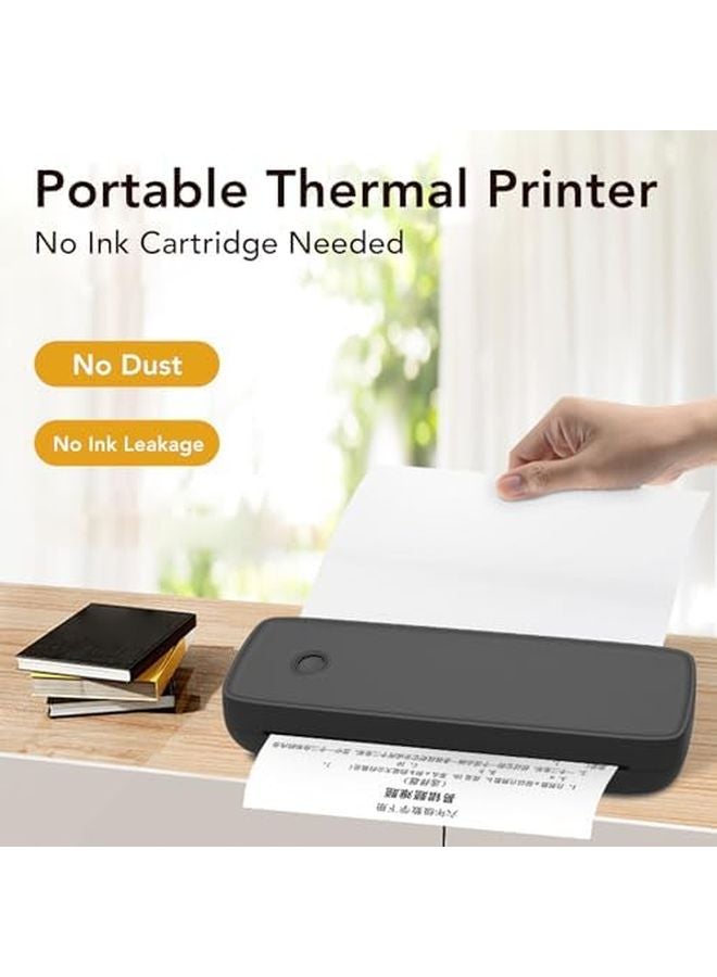 Portable Bluetooth Thermal Printer Inkless Mini for A4 A5 Paper iOS Android USB Wireless - Image 5