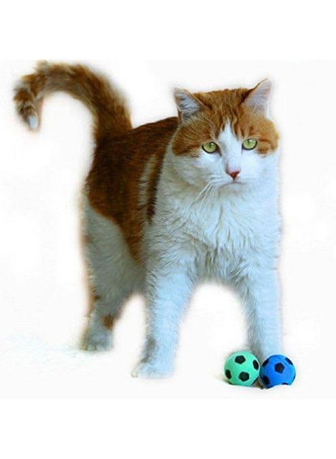 PETFAVORITES PETFAVORITES Cat Toy, Foam Sponge Soccer Ball (12 Pack), Interactive Pet Kitten Cat Exercise Toy Balls, Soft, Bouncy, Noise Free, Indoor, Pink, Yellow, Blue, Green  - Image 5