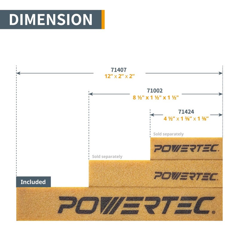 POWERTEC 71407 Abrasive Cleaning Stick for Sanding Belts & Discs 12" | Natural Rubber Eraser - Woodworking Shop Tools for Sanding Perfection - Image 4