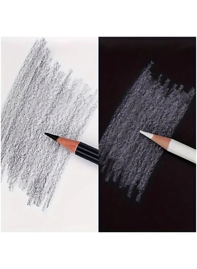 6pcs Black  Charcoal Pencil Set - Erasable, Medium Point for Precision Sketching & Drawing, Wood Material, Ideal for Artists and Illustrators - Image 3