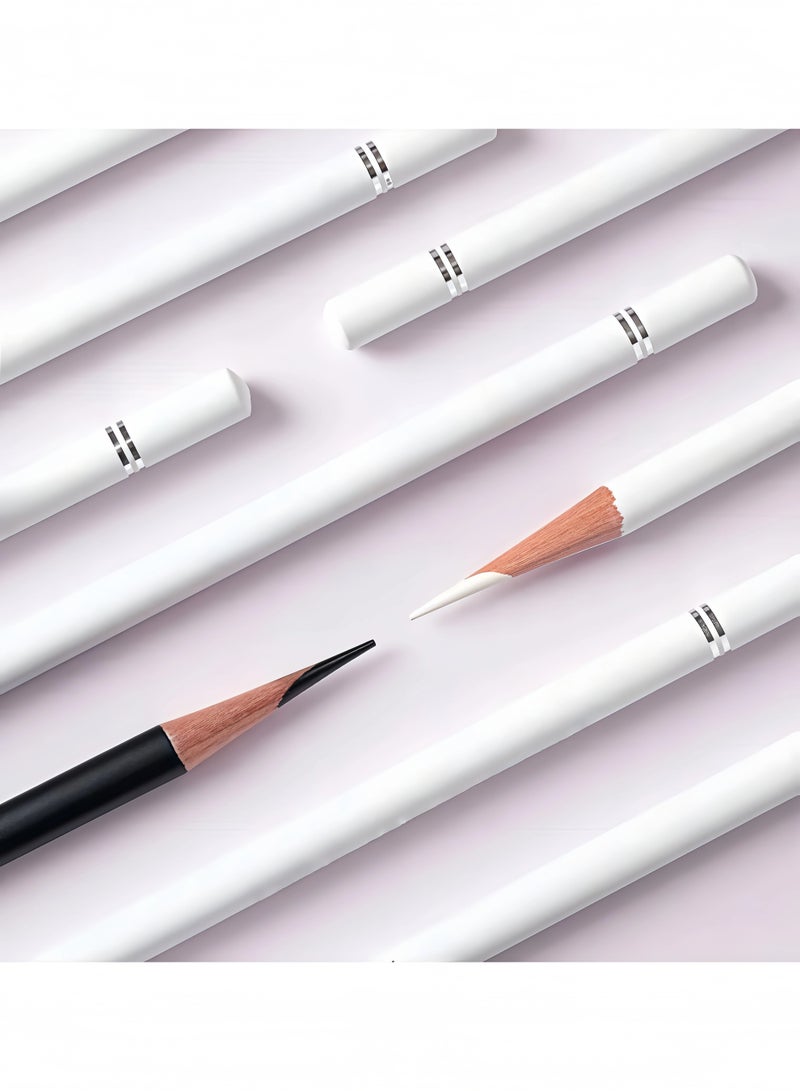 6pcs Black  Charcoal Pencil Set - Erasable, Medium Point for Precision Sketching & Drawing, Wood Material, Ideal for Artists and Illustrators - Image 4