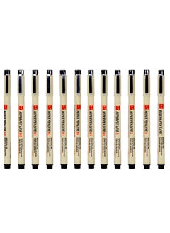 SYOSI Micro Line Pens Set, 12Pcs Different Sizes Felt Tip Waterproof Archival Ink Pen Fineliner for Sketching Anime Artist Illustration Product Architectural Design  - Image 1