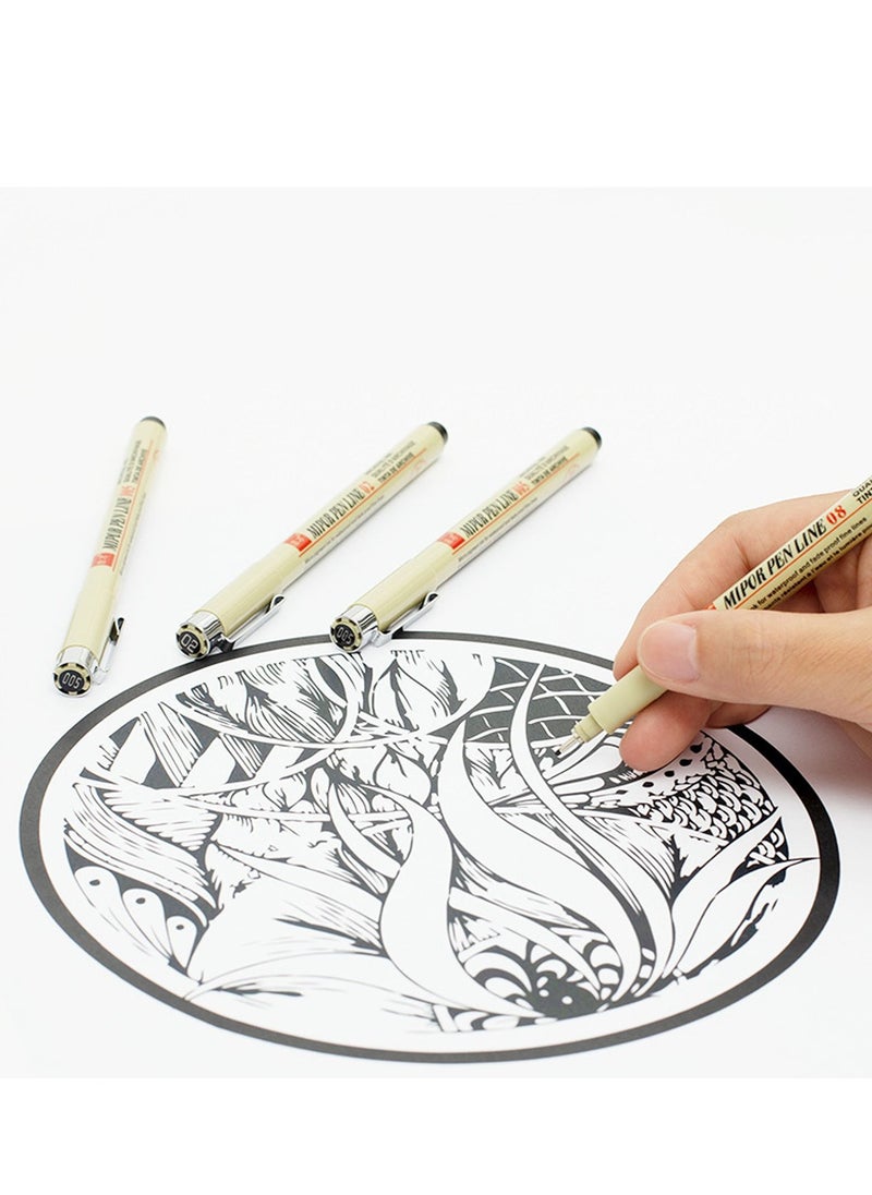 SYOSI - Micro Line Pens Set, 12Pcs Different Sizes Felt Tip Waterproof Archival Ink Pen Fineliner for Sketching Anime Artist Illustration Product Architectural Design - Image 1