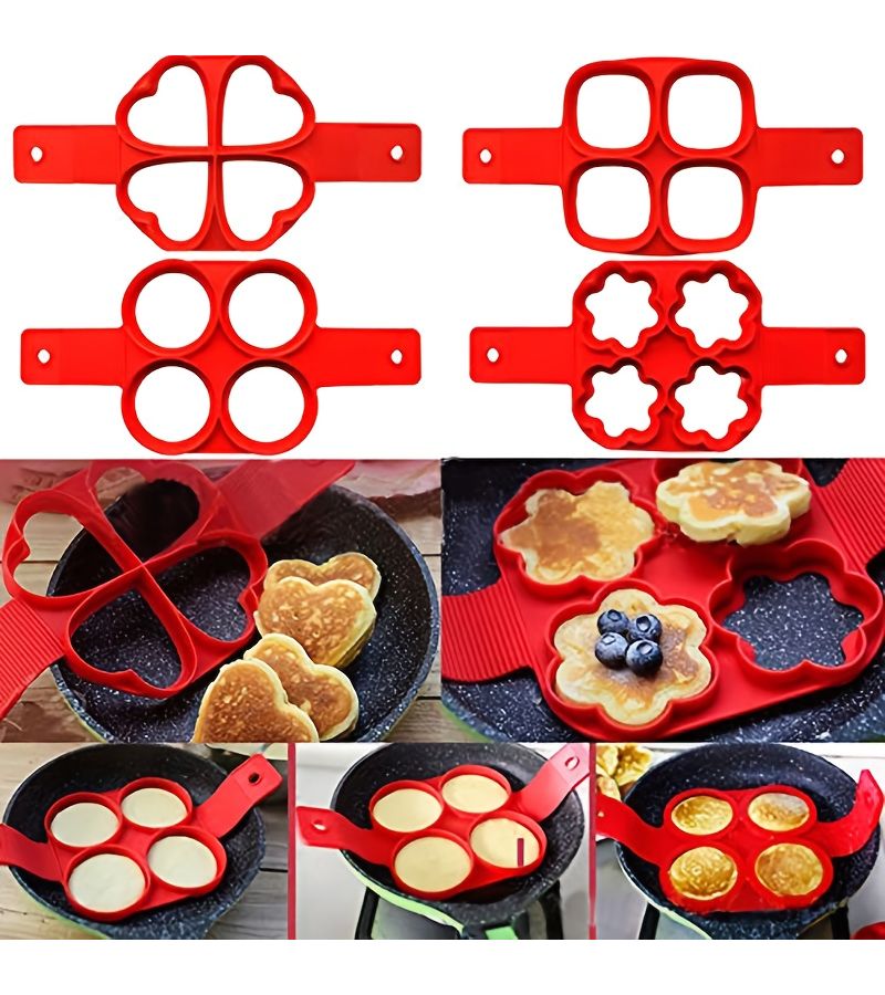 Non Stick Silicone Egg Ring Round for Perfect Fried Pancake - Image 1