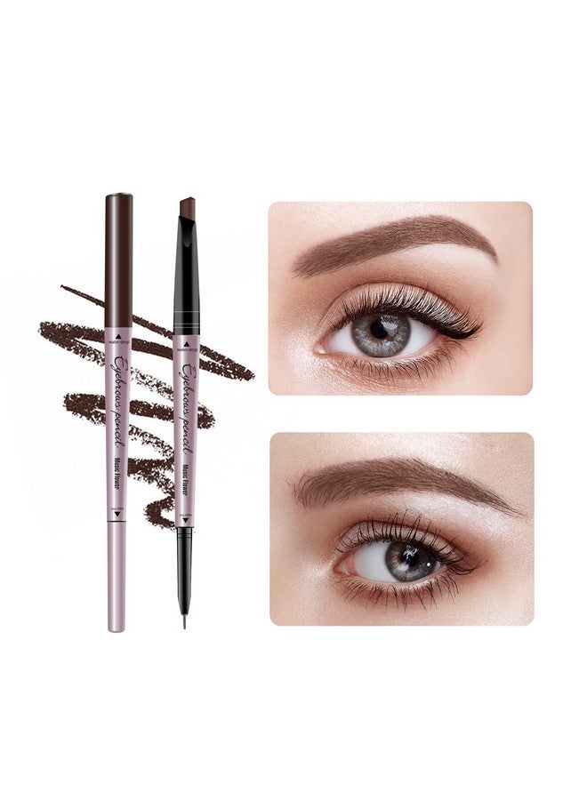 ميوزك فلاور قلم حواجب ميوزيك فلاور مزدوج الأطراف، مقاوم للماء، قلم طبيعي لتعزيز مظهر الحواجب، مكياج عيون يدوم طويلاً، عبوة من قطعة واحدة، بني فاتح - Image 2