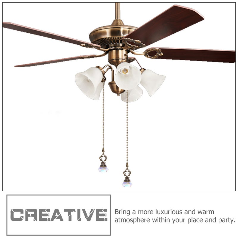 4 Pcs Crystal Fan Pull Light Accessory - Image 4