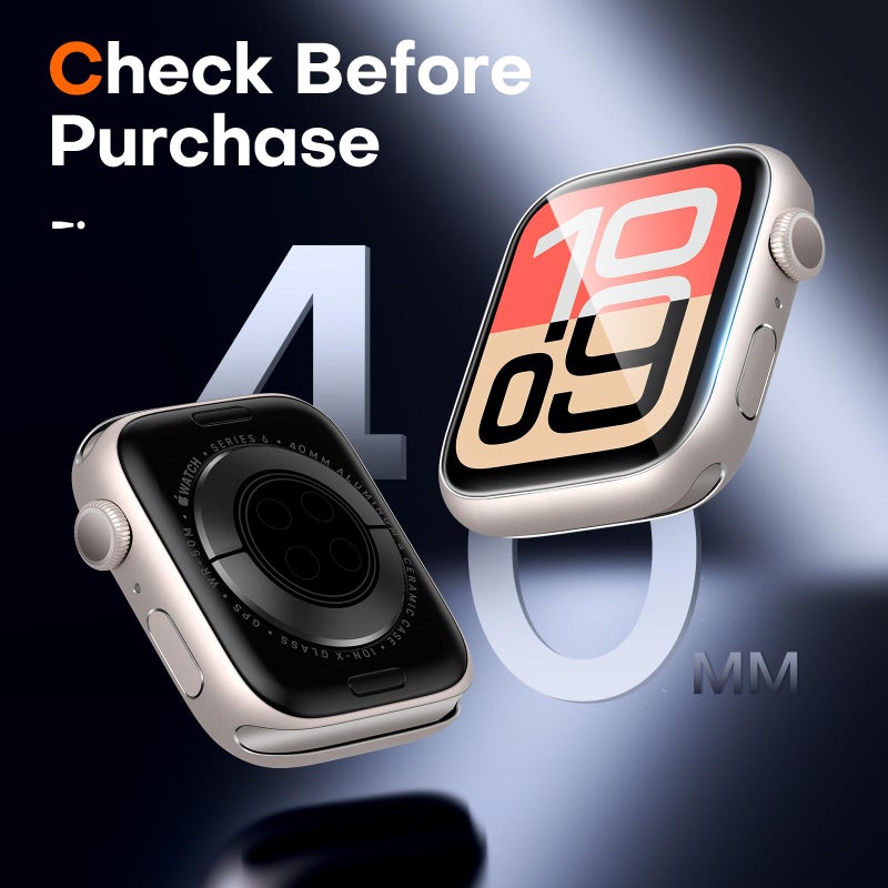 ال كي LϟK [6 Pack] for Apple Watch SE3/SE2/SE/Series 6/5/4 Screen Protector 40mm - Image 2