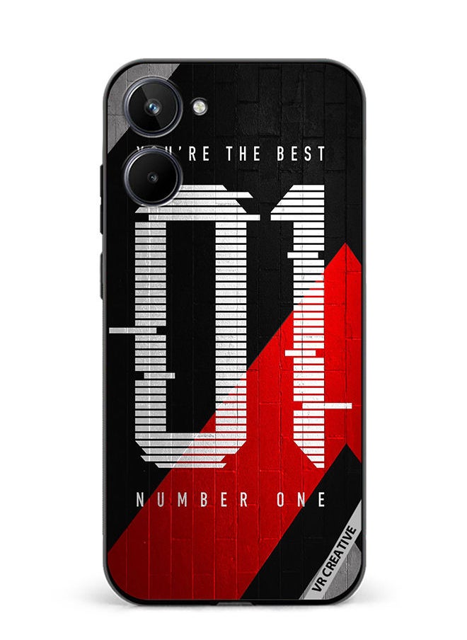 VR CREATIVE Protective Case Cover For Realme 10 Number One Design Multicolour  - Image 1