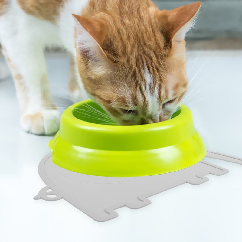 Pet Feeding Mat Cat Food Bowl Mat Non-skid Cat Bowl Mat Cartoon Pet Bowl Mat - Image 3
