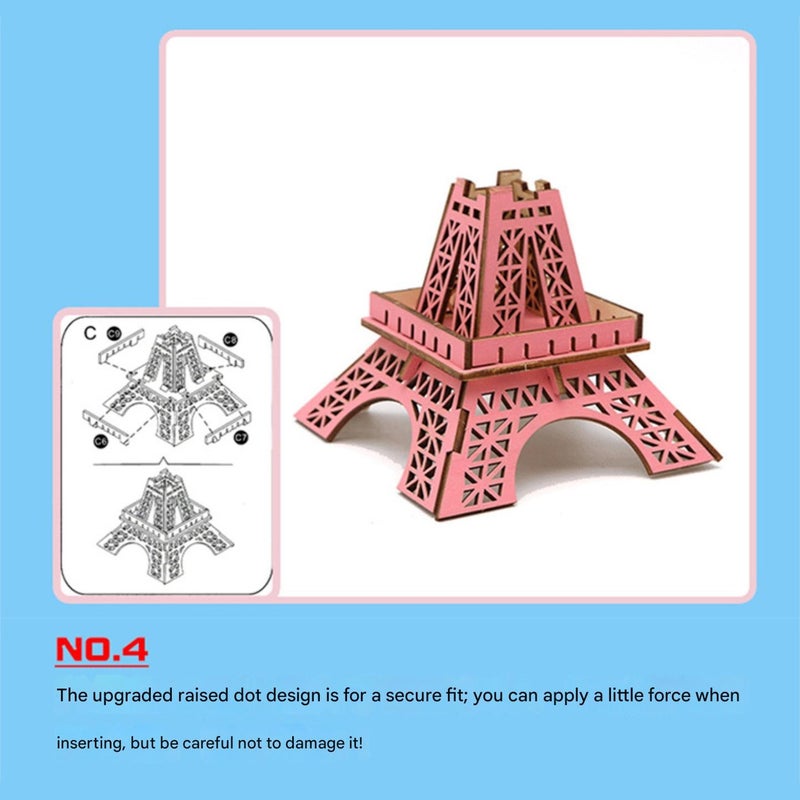 Wooden 3D three-dimensional puzzle children's puzzle assembly puzzle [Notre Dame de Paris] - Image 5