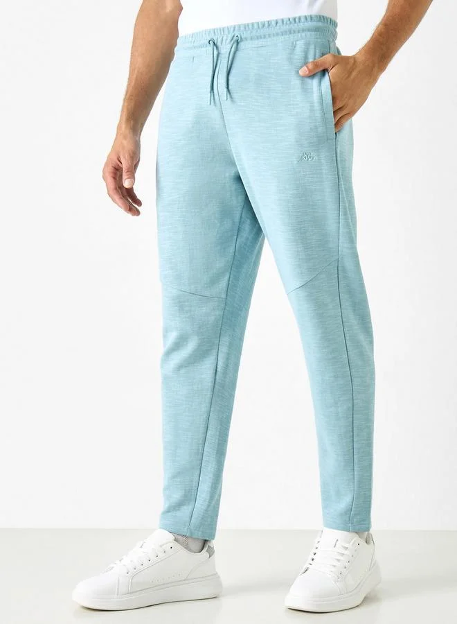 Kappa Kappa Relaxed Fit Textured Joggers with Drawstring Closure and Pockets