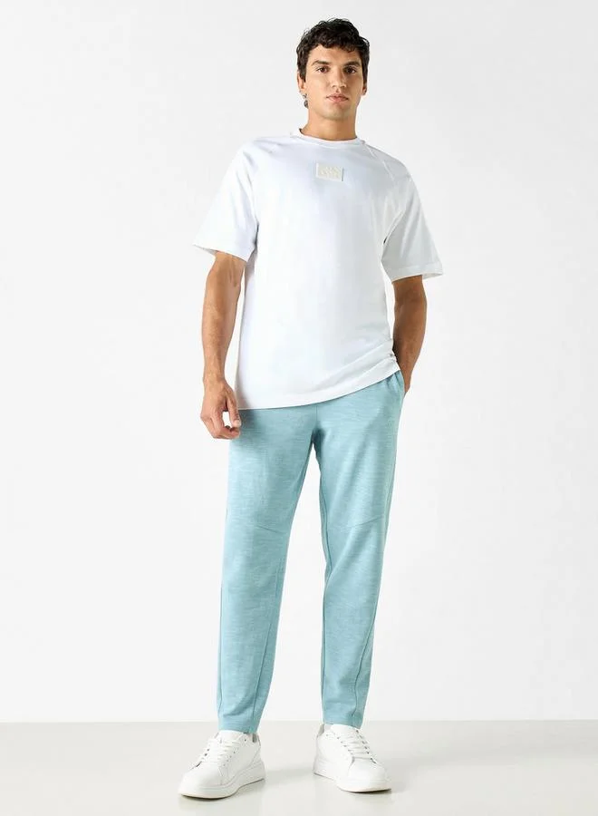Kappa Kappa Relaxed Fit Textured Joggers with Drawstring Closure and Pockets