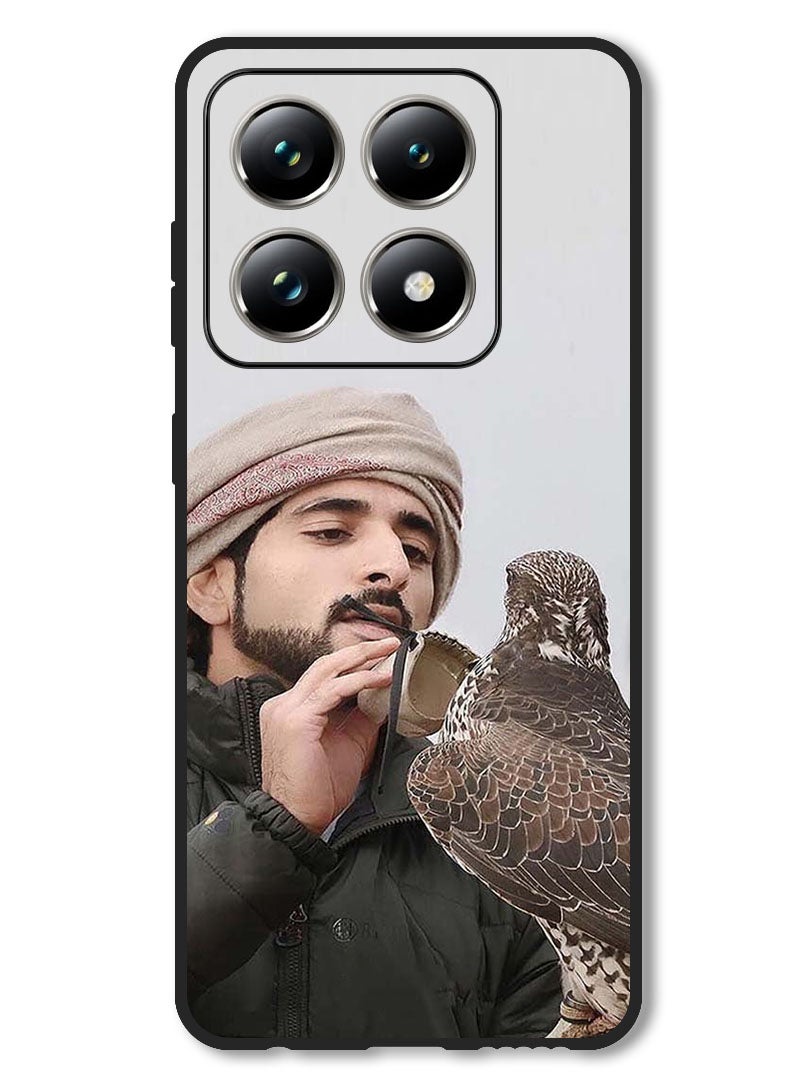 Theodor Case Compatible with Xiaomi 14T Protection Shockproof Bumper Cover Sheikh Hamdan Loving His Eagle - Image 1