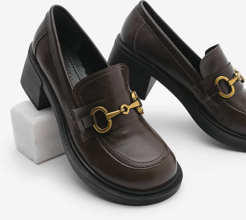 MARJIN Women's Buckled Masculine Casual Shoes Linpa