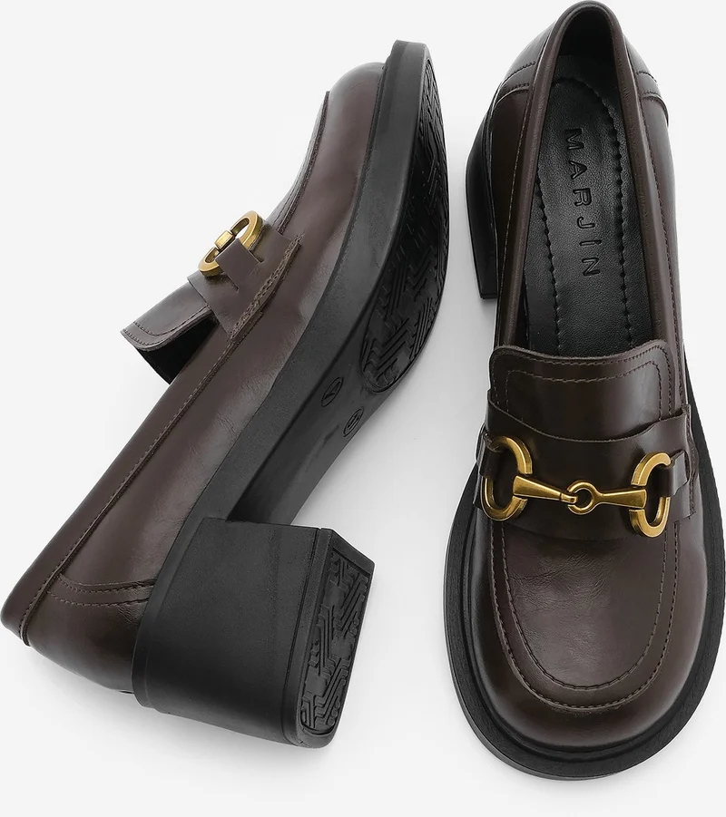 MARJIN Women's Buckled Masculine Casual Shoes Linpa