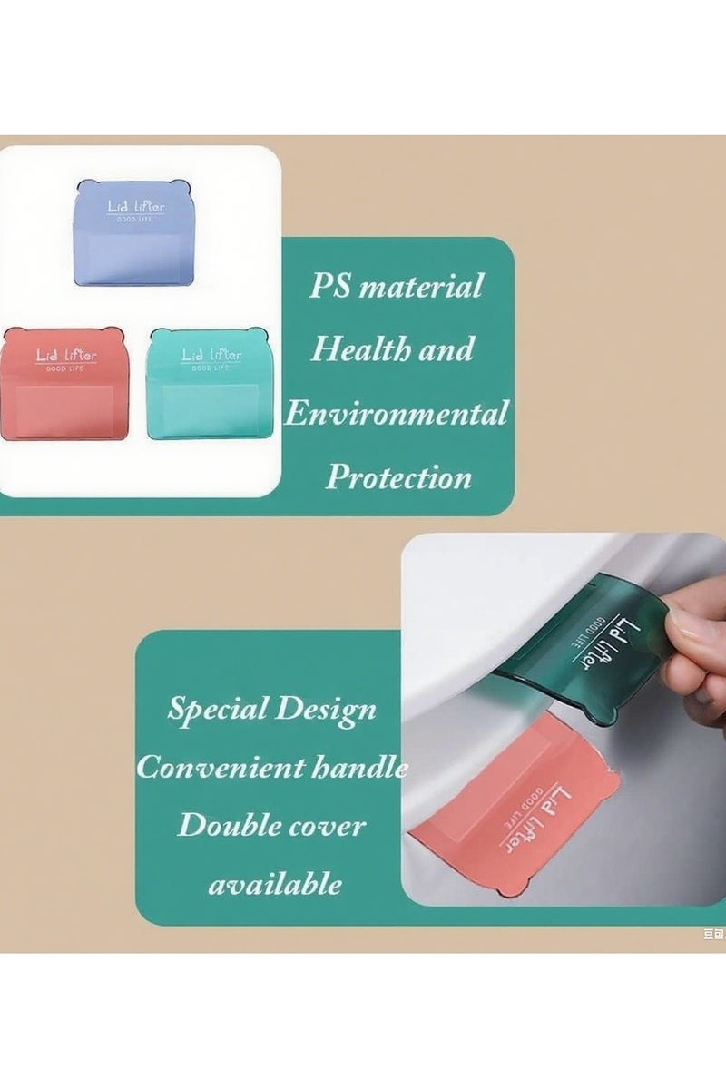 هومستر أداة رفع مقعد المرحاض - 4 مفاتيح سهلة الفتح بمقابض مانعة للاتساخ لرفع الغطاء دون لمس - Image 3