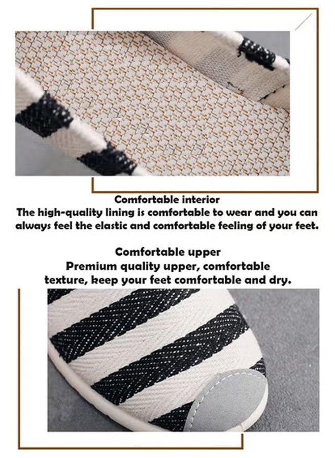 ZCM-HAPPY Breathable Slip On Old Beijing Cloth Shoes, Casual Lightweight Women's Flats, Soft Sole Canvas Shoes for Walking and Everyday Comfort - Image 4