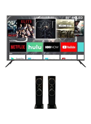 50-Inch 4K UHD Smart LED TV With Sound Bar System,Digital Netflix And Youtube 50UH680V Grey