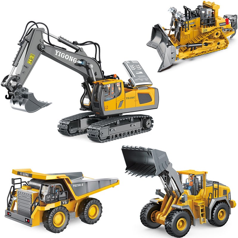 Alloy Remote Control Excavator 2.4G Gesture Induction Engineering Vehicle Excavator Forklift Children'S Toy Car Somatosensory - Image 4