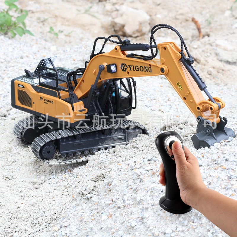 Alloy Remote Control Excavator 2.4G Gesture Induction Engineering Vehicle Excavator Forklift Children'S Toy Car Somatosensory - Image 3
