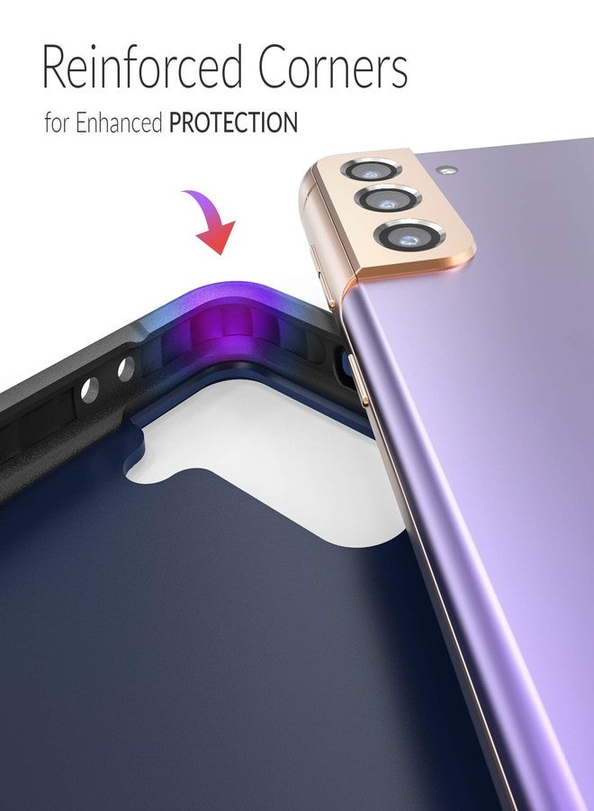 كريف جراب Crave Slim Guard لهاتف Galaxy S21، جراب مقاوم للصدمات لهاتف Samsung Galaxy S21 وS21 5G (6.2 بوصة) - أزرق داكن - Image 5