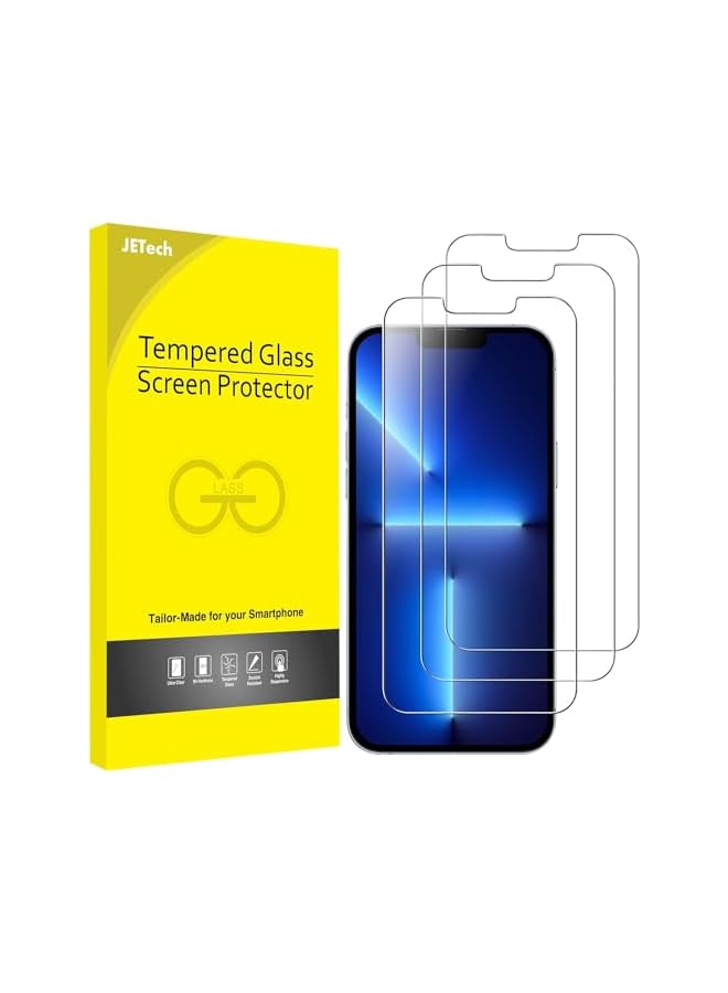 Jetech Screen Protector for iPhone 16e 2025, iPhone 13/13 Pro 6.1-Inch, Tempered Glass Film, 3-Pack - Image 1