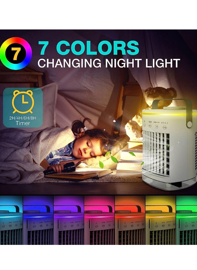 DIGI CORE Portable Air Conditioner Mini Cooler 3 IN 1 Personal Air Conditioner Cooling Fan With 3 Wind Speed 3 Cool Air Spray Small Desktop Humidifier Fan For Room Office Camping House And Outdoor Use  - Image 2