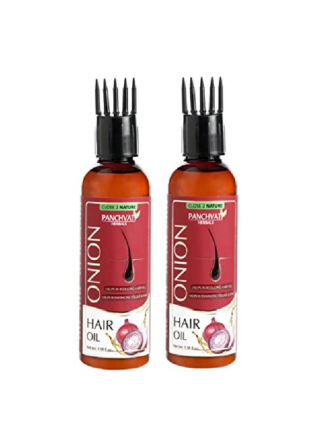 Panchvati HERBALS ONION OIL WITH COMB APPLICATOR REDUCES HAIR FALL 100ML (PACK OF 2) - Image 2