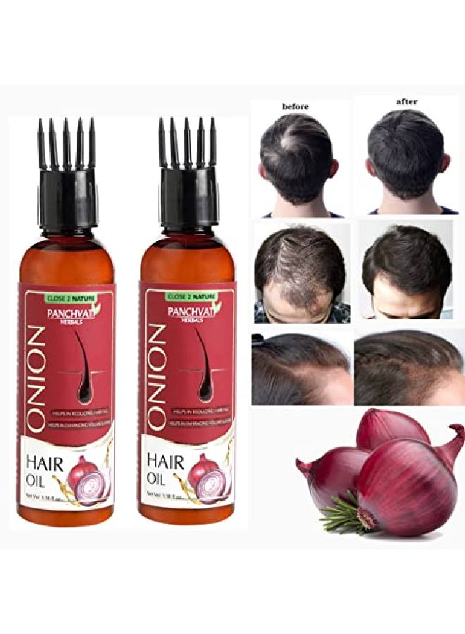 Panchvati HERBALS ONION OIL WITH COMB APPLICATOR REDUCES HAIR FALL 100ML (PACK OF 2) - Image 4