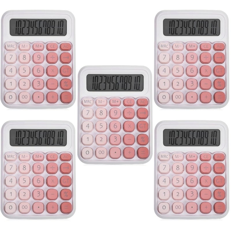 2 Large Desktop Calculator Basic Office Home Mechanical Switch Nonslip Student Accounting Tool - Image 2