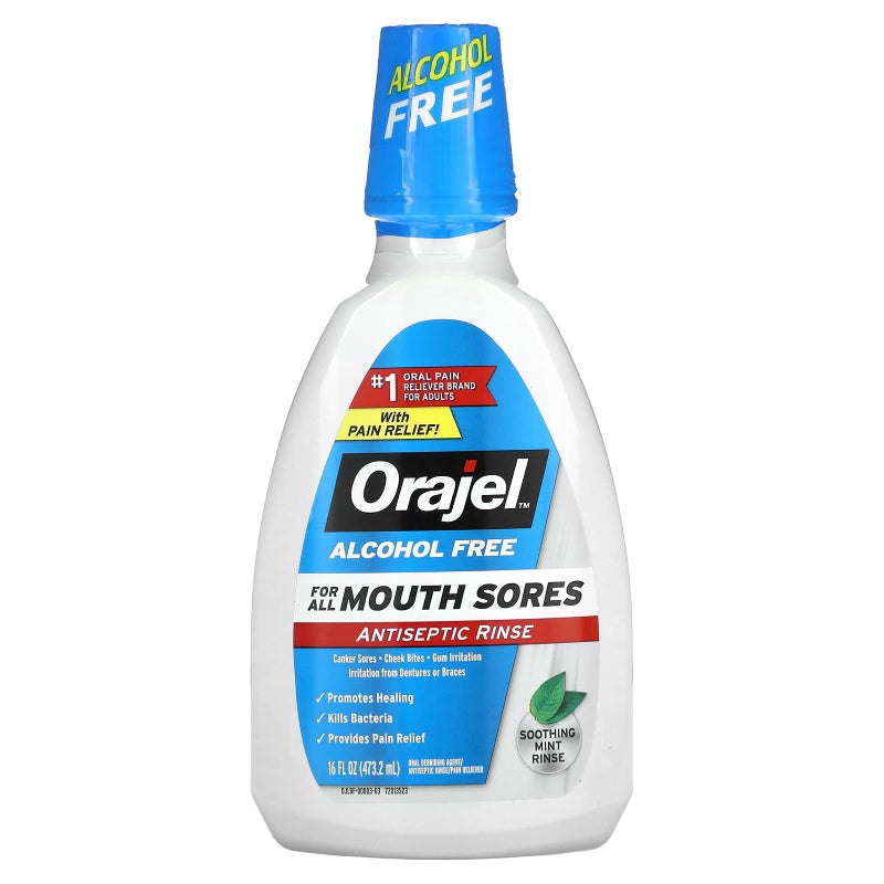 Orajel Alcohol Free Antiseptic Rinse, 16 fl. oz. - Image 1