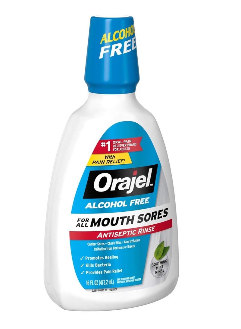 Orajel Alcohol Free Antiseptic Rinse, 16 fl. oz. - Image 4