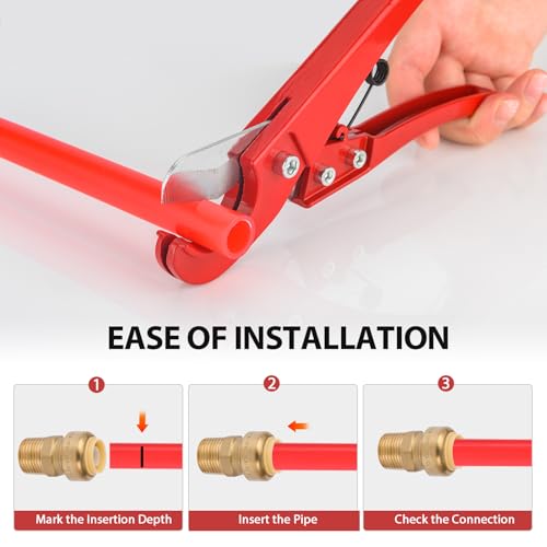 EFIELD (Pack of 2) EFIELD 1/2 Inch x 1/2 Male Adapter Push to Connect Pex Copper, CPVC with a Disconnect Clip,(PF018) - Image 5