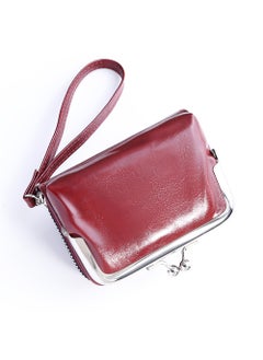 2023 New Womens Mini Handheld Accordion Card Holder Solid Color Versatile Vintage Horizontal Wrist Coin Purse Wholesale Red