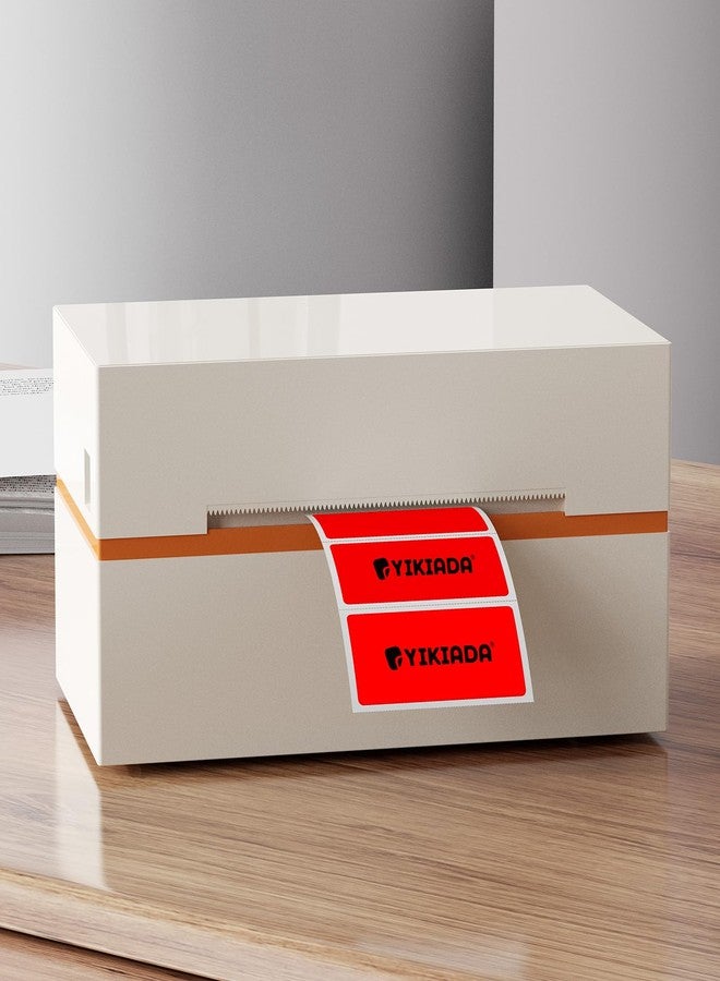 YIKIADA Red Thermal Labels 1 × 2 Inch Waterproof Vinyl Stickers 500 PCS - Image 2