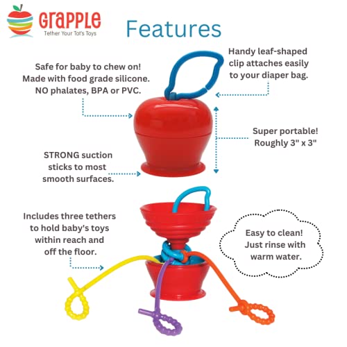 Grapple, The Baby Suction Cup Toy Holder for High Chair, Stroller and Teething Toys for Babies 6-12 Months. One of Your Baby Must Haves! - Image 3