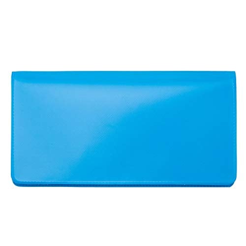 CAROUSELCHECKS Sky Blue Vinyl Checkbook Cover, Top Tear Personal Vinyl Checkbook Cover - Image 1