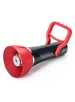 Fireman Style Garden Hose Nozzle, Professional Classic Fireman's Hose Nozzle, Heavy Duty Adjustable Twist Zinc Fireman's Nozzle With Large Shut-off Handle, Up to 250 PSI, Made of Die-cast Zinc