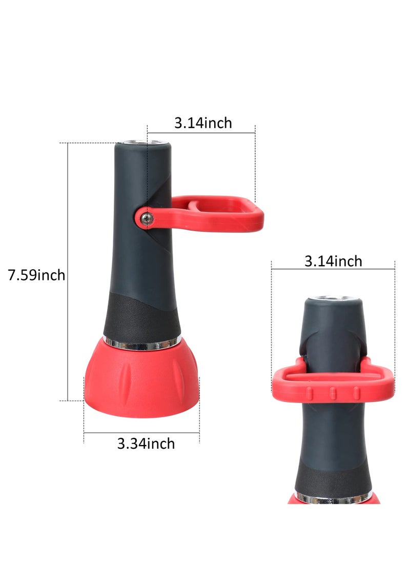 SYOSI - Fireman Style Garden Hose Nozzle, Professional Classic Fireman's Hose Nozzle, Heavy Duty Adjustable Twist Zinc Fireman's Nozzle With Large Shut-off Handle, Up to 250 PSI, Made of Die-cast Zinc - Image 1