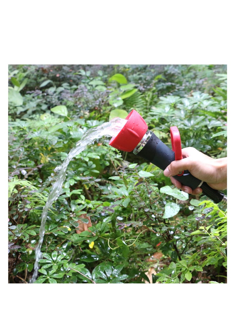 SYOSI - Fireman Style Garden Hose Nozzle, Professional Classic Fireman's Hose Nozzle, Heavy Duty Adjustable Twist Zinc Fireman's Nozzle With Large Shut-off Handle, Up to 250 PSI, Made of Die-cast Zinc - Image 1