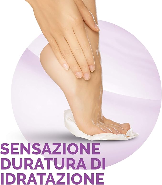 Scholl Nourishing Pedimask with Lavender Oil Foot Mask with Moisturizing and Regenerating Action 4 Pairs of Moisturizing Socks for Smooth and Soft Feet Posing Time 20 Minutes