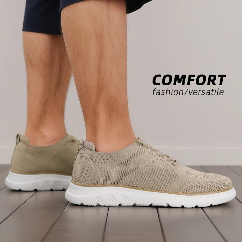 Kvovzo Men's Slip in Oxfords Casual Dress Boat Shoes Fashion Walking Sneakers Mesh Business Work Lightweight Soft Sole - Image 3