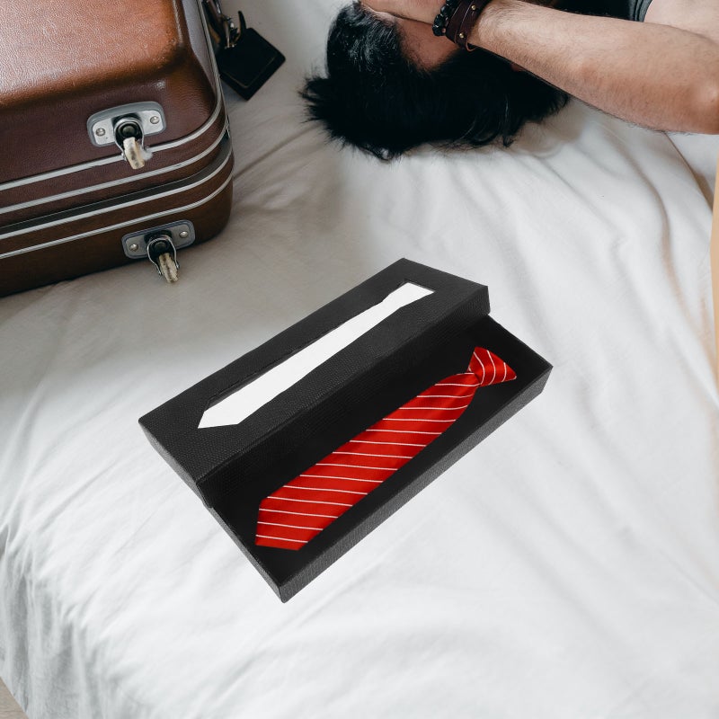 3pcs Tie Box Travel Tie Case Storage Box Necktie Organizer Case Necktie Packaging Container - Image 3