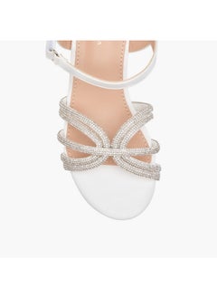 Flora Bella By Shoexpress Girls Embellished Block Heel Sandals with Hook and Loop Closure  - Image 4