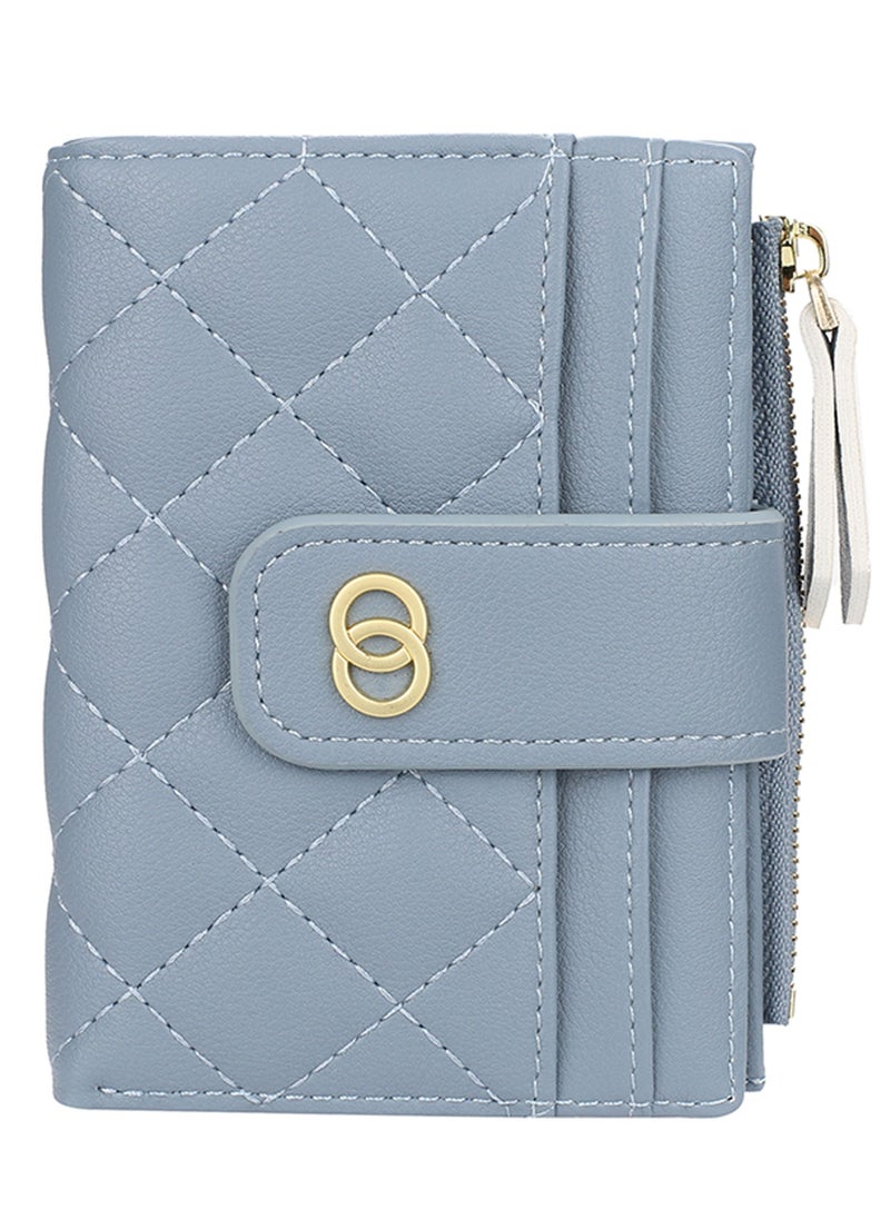 Rock Pow Small Wallets for Women Slim Bifold Credit Card Holder Minimalist Zipper Coin Pocket  - Image 1