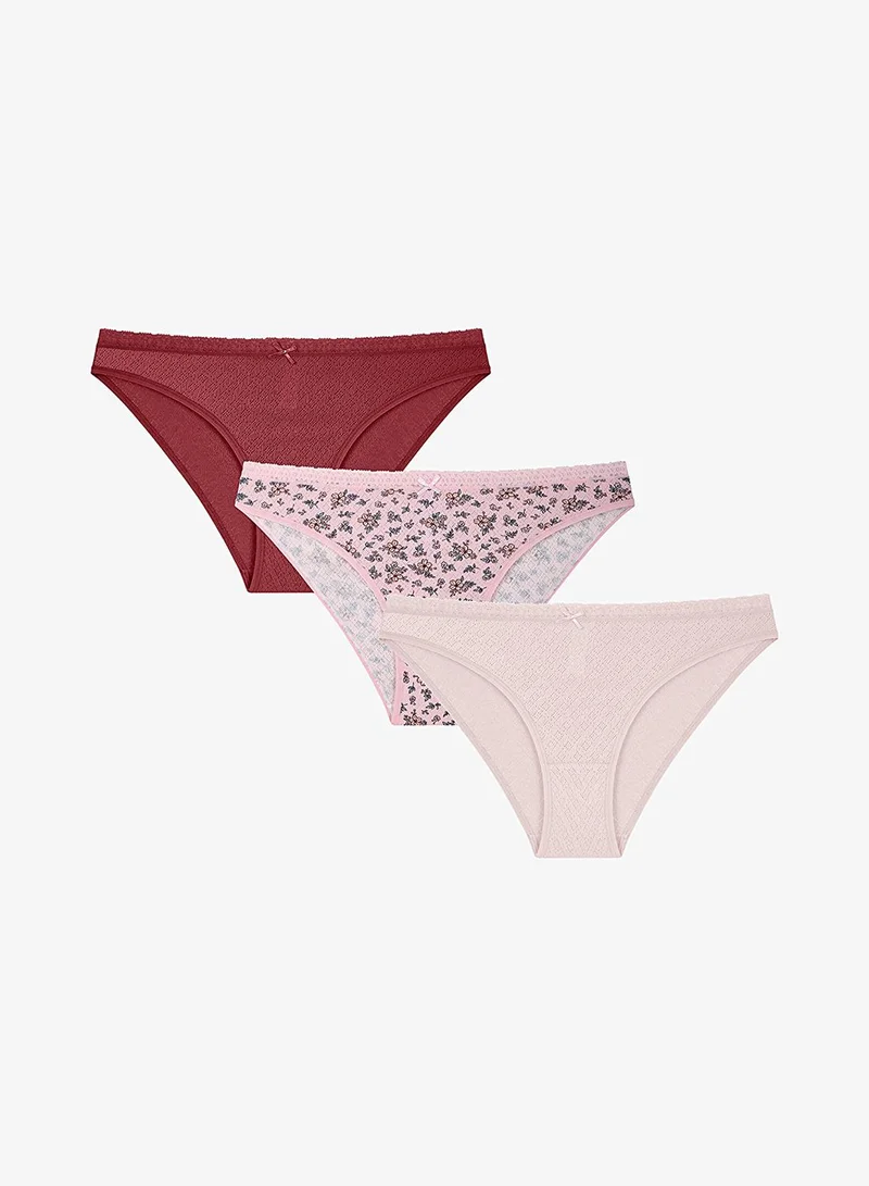 Penti Women's Cotton Everyday Clara 3-pack Pointel Brief - Mix
