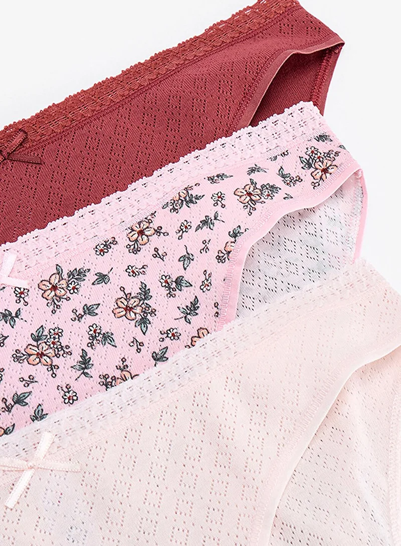 بنتي Penti Women's Cotton Everyday Clara 3-pack Pointel Brief - Mix