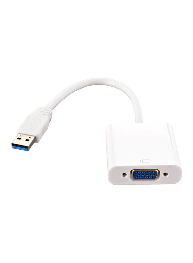 NIBEMINENT USB 3.0 To VGA Adapter White - Image 1